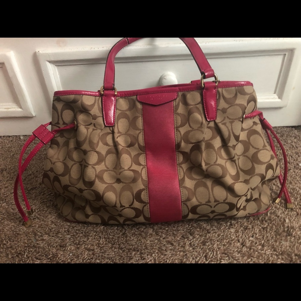 Coach Drawstring Carryall Shoulder Bag Handbag